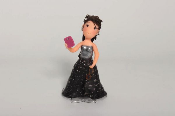 Topo de bolo para debutante estilo bonequinha